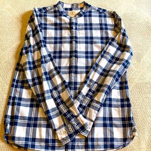 Brooks Brothers collarless button down shirt sz M
